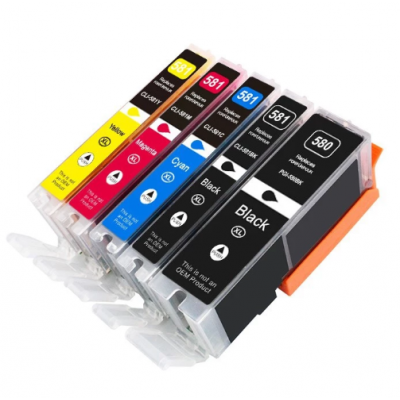 New developed Color pgi580 PGI-580 CLI-581 Refillable ink cartridge with auto reset chip